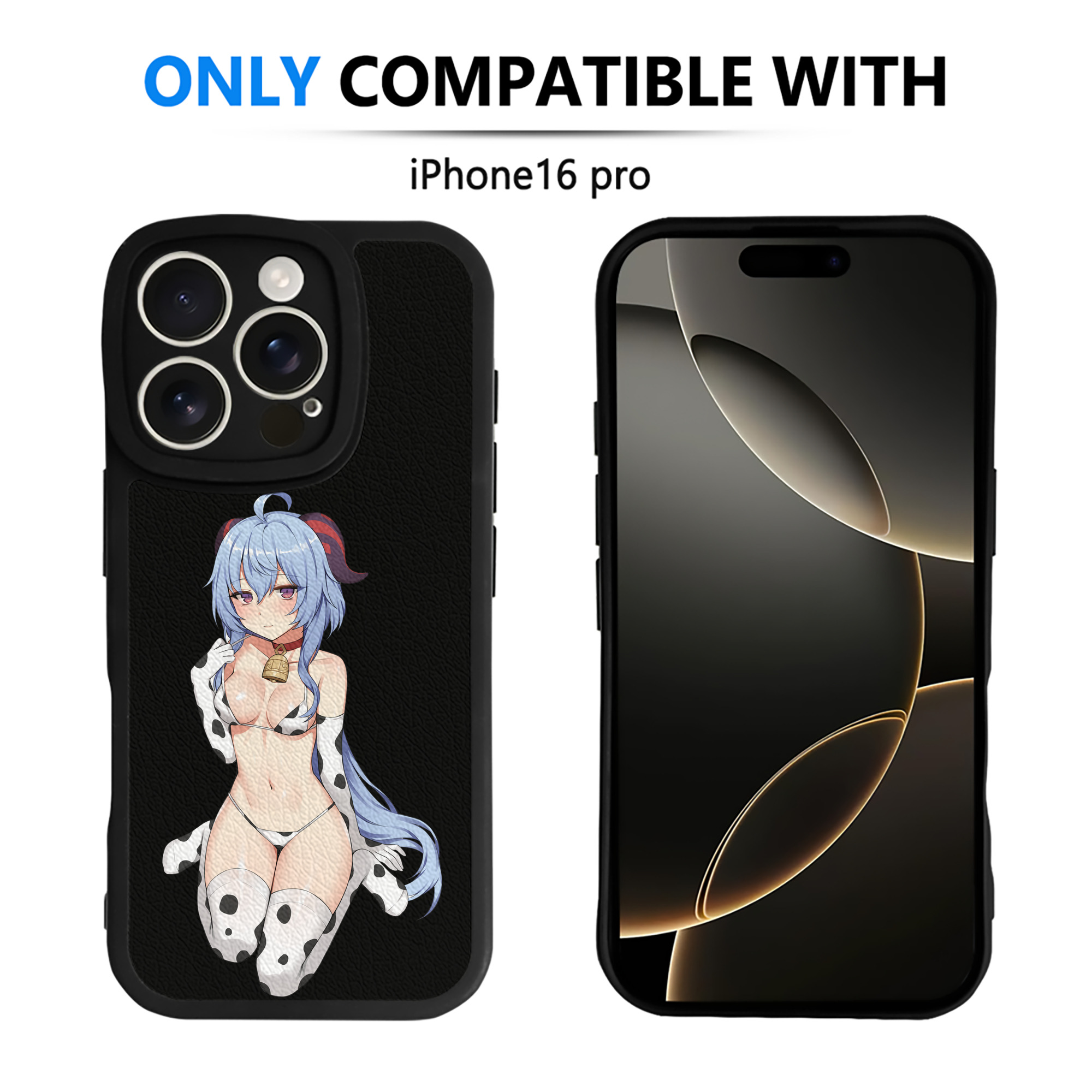 げんし神 甘雨 かんう genshin Ganyu 【iPhone 16シリーズ対応】シリコンスマホケース（レザー調） 材質：シリコン